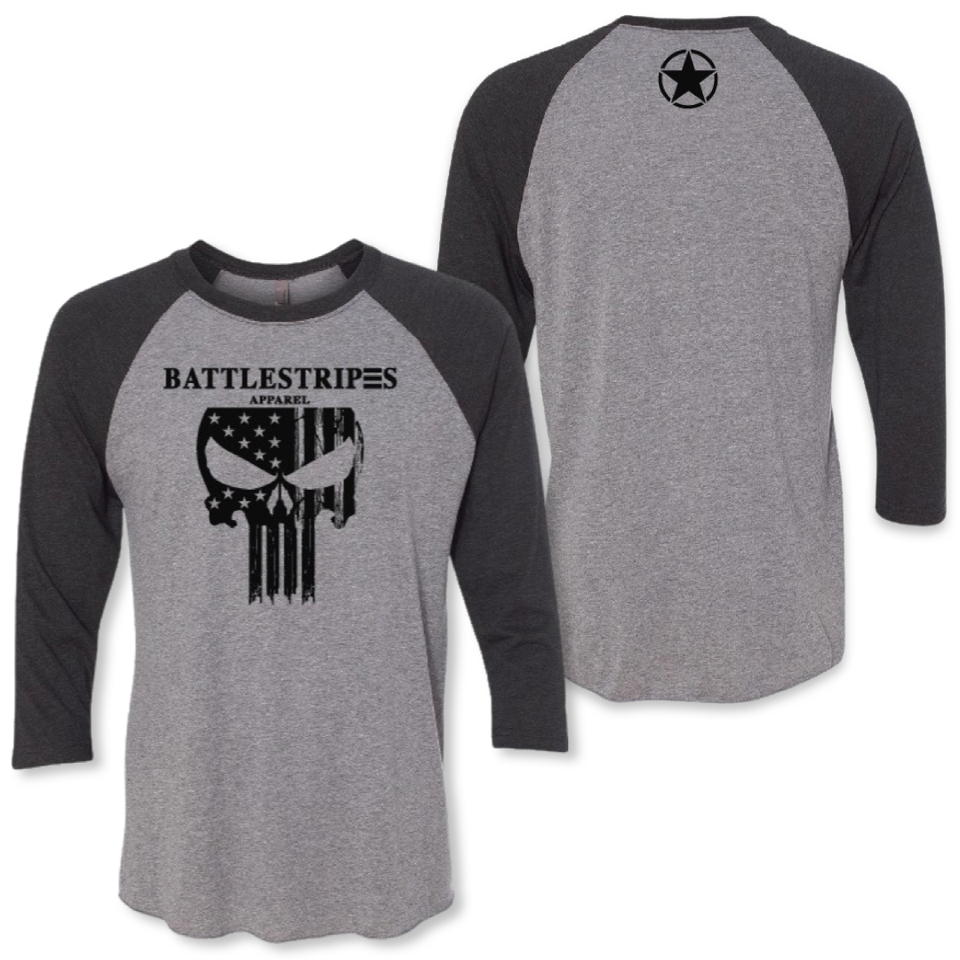 3/4 Raglan T-shirt will skull design