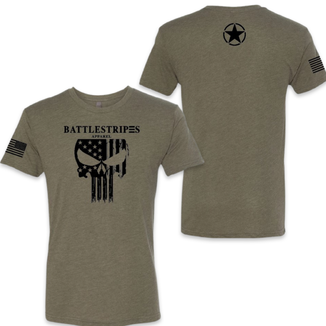 Men's Military Green skull T-Shirt